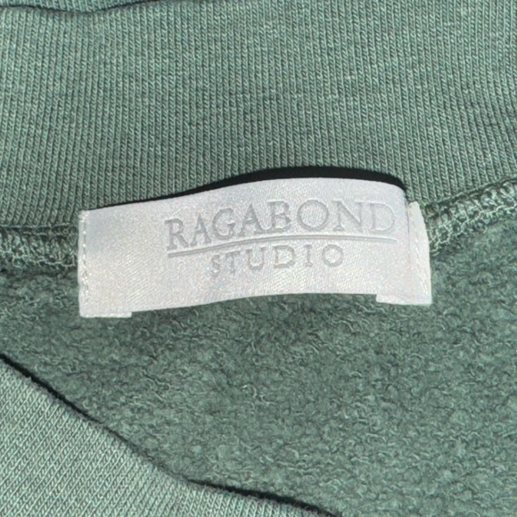 Free People Ragabond Studio Halftime Sweatshirt Green 11 Women's Size L - Picture 11 of 12